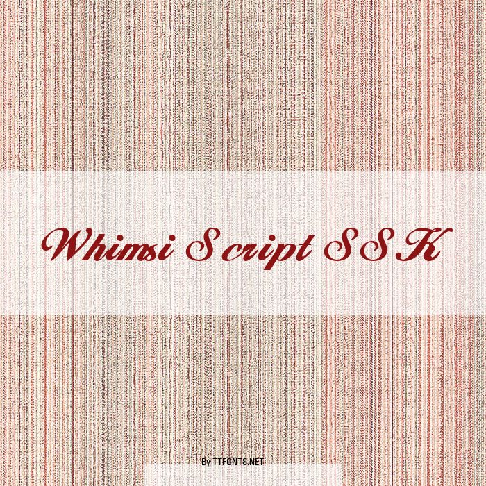 Whimsi Script SSK example